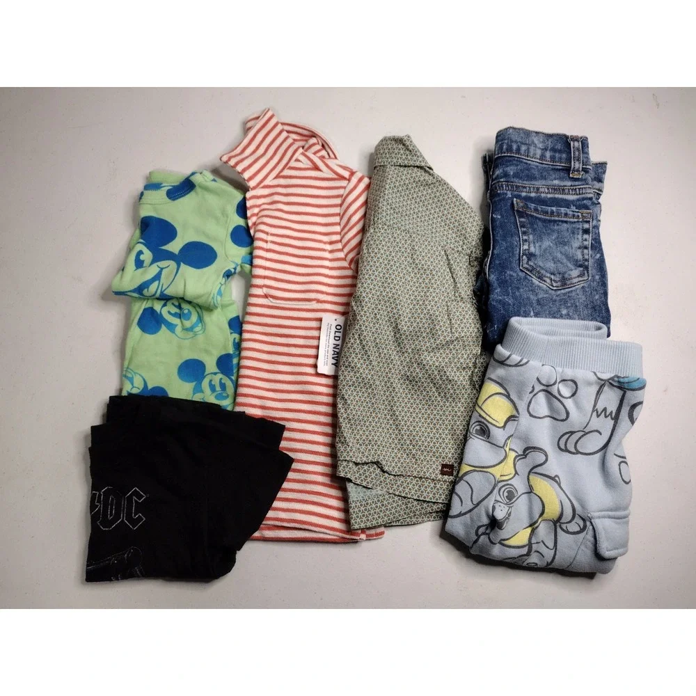 Toddler Boys Clothing Bundle 2T-3T Old Navy Tea Collection Paw Patrol Mickey 7pc